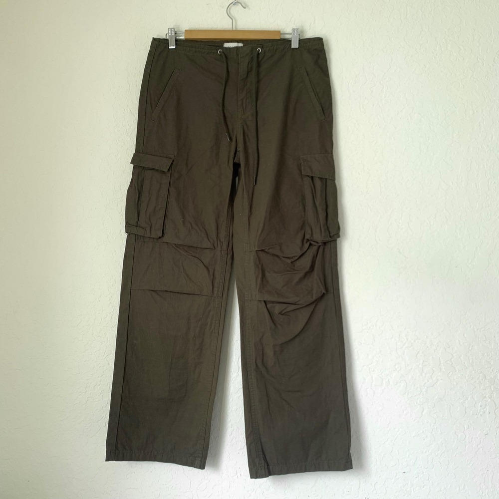 PacSun Utility Cargo Pants‎ Men Small Olive Green Ripstop Gorpcore Skater Grunge